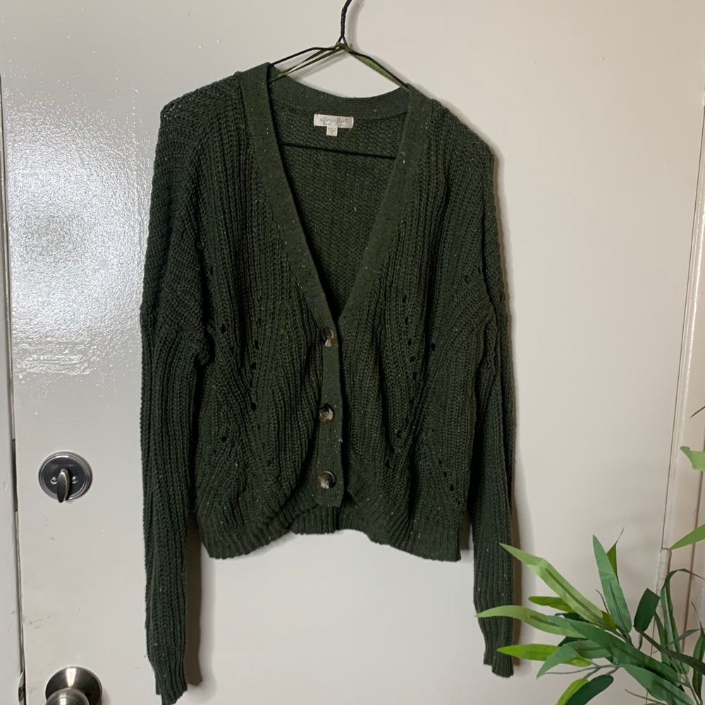 Green cardigan